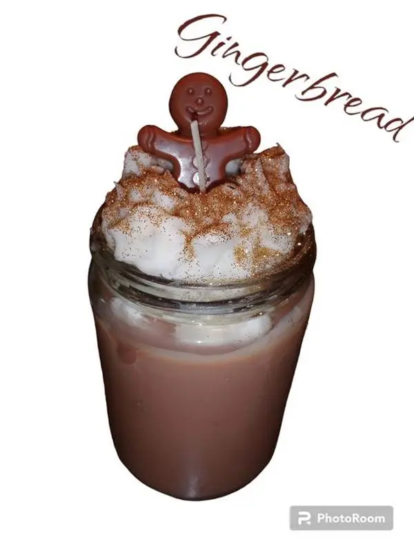 Gingerbread man Candle Decor Homemade Decor Homemade