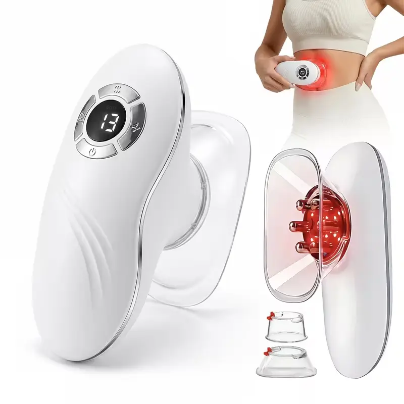 [Renhui]5-in-1 Electric Cupping Scraping Massager - 9-Level SuctionLymphatic Drainage Tool for Face, Body, Leg CelluliteReduction, Portable Personal Care Appliance