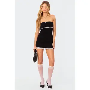 Miri Lace Trim Mini Dress