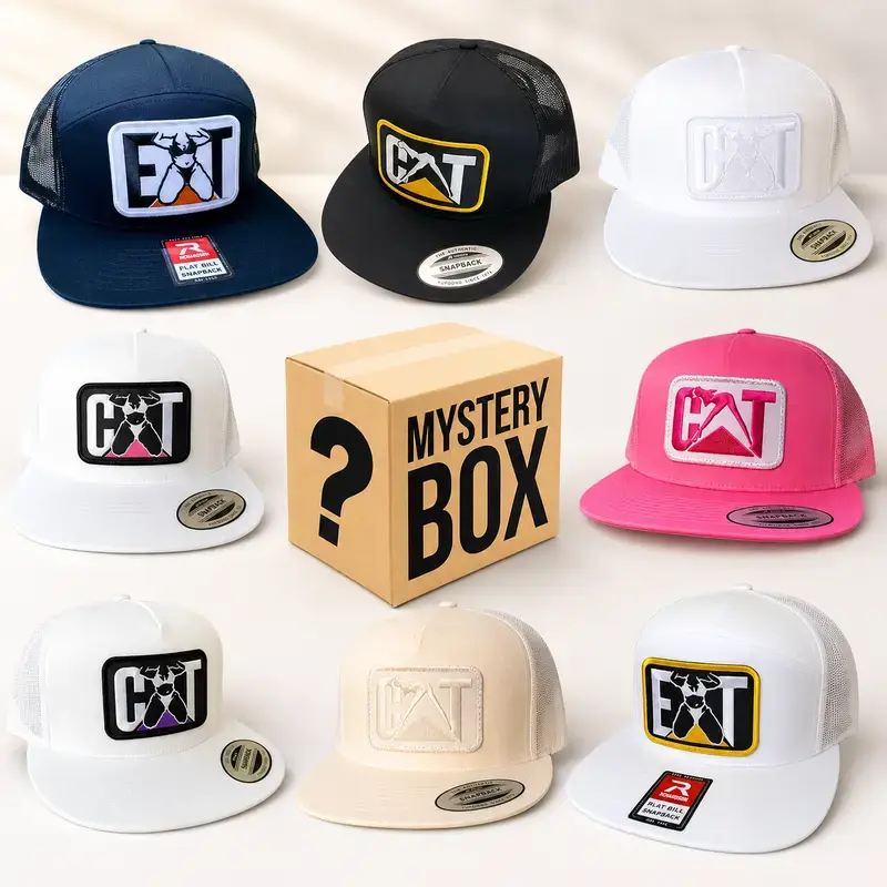 [ BUY 2 FOR 1 PRICE ]  One Hat box Random Collection Hat Classic Snapback, Cat Mesh Back Hat, Embroidered Cat Snapbacks 2 Trucker Mesh hat, Unisex Snapback Embroidered Hat Unisex Hat