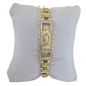 LaYaiBoutique #1158 Bracelet  Virgen de Guadalupe oro Laminado 14k ALTA CALIDAD.