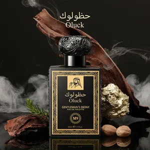 Oluck Perfume M9 (GENTLEMAN’S EBONY) Cologne for Women & Men, Oud Wood Cardamome  Cedarwood Patchouli Musk Notes , Middle Eastern Fragrance，Luxury  Gifts