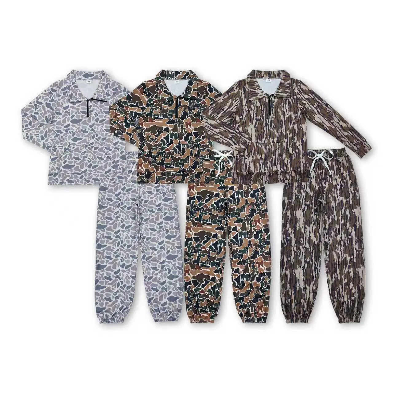 Women's 2-Piece Camo Winter Sports Clothing Set, Long Sleeve Milk Silk Fabric Pollover with Solid Yoga Pants for Hunting Season, Camo Two-Piece Women's Sportswear Set