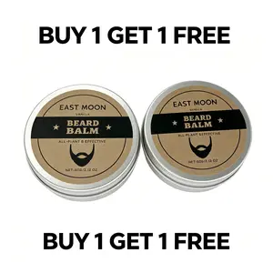 [BUY 1 GET 1 FREE] Men's Beeswax Vanilla Beard Balm - Nourishes, Moisturizes, Softens, and Offers Shine Enhancing Benefits for Beards