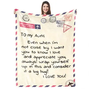 Mother's Day Soft Throw Blanket Gifts for Aunt, Birthday Mother's Day Blanket for Best Aunt Ever, Auntie Gifts from Nieces and Nephews, Auntie Gift Ideas 55"x70"