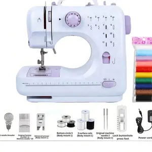Mini Sewing Machine, 12-Needle Multi-Function Automatic Pedal for Beginners, Valentine's Day Gift for Her