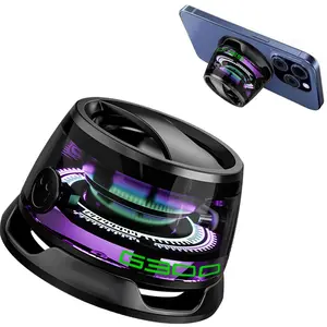 G300 Magnetic Bluetooth-compatible Speaker, Multifunctional Portable Mini Rechargeable Speaker with Multi RGB Color Light Show, 3D Surround Sound Effect, Christmas Gift, Stereo Speaker
