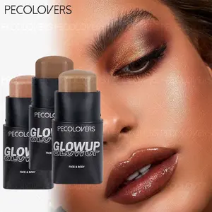 3PCS Cream Contour Sticks,Shades with Highlighter & Bronzer & Blush, Non-greasy and Water-resistant Face Contouring Pen