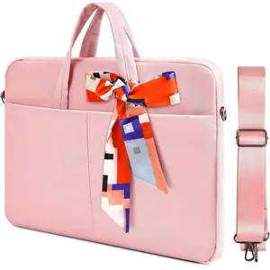 17-17.3 Inch Laptop Sleeve Shoulder Bag Briefcase Women Ladies Handbag for HP Envy 17/Pavilion 17/OMEN 17.3, Dell G3 G7 17.3/ Inspiron 17, Acer Aspire 17, Lenovo ASUS ROG MSI GS75 GF75 17.3 Case, Pink