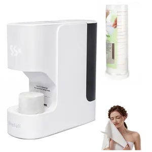 Livefull Smart Hot Face Towel Heater Machine CL01, 5s Fast Heating & 55°C Constant Temperature, Auto Dispensing Towel Warmer with Smart Voice Alerts, Includes 20 Compressed Towels, Luxury Home Spa