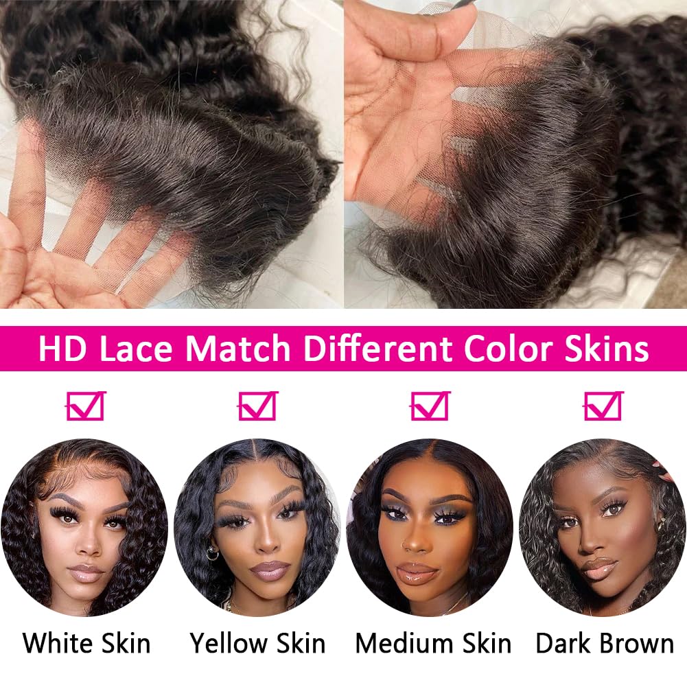 [NEW] Bling Hair Deep Wave 13x6 HD Lace Frontal Wig Water Wave HD Transparent 13x4 Deep Curly Lace Frontal Human Hair Wigs For Women TikTokShopHolidayHaul