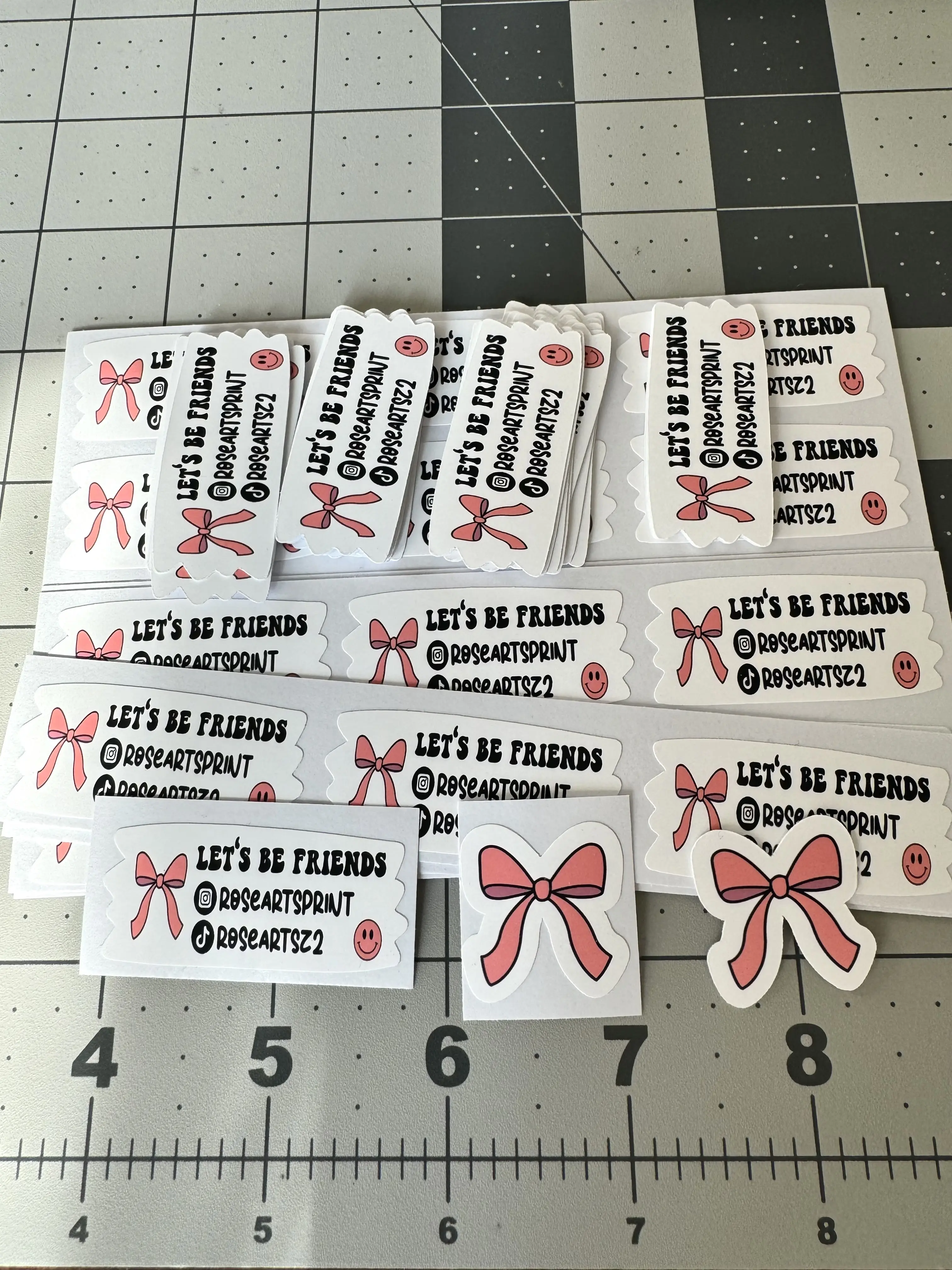 Personalized Social Media Username Stickers