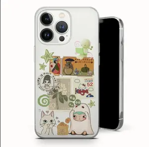 Collage Phone Case Japanese Anime Mix Clear Cover iPhone Pixel