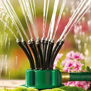 360° Automatic Rotating Garden Sprinkler for Lawns, Wide Angle Coverage with Durable Plastic, Easy Installation and