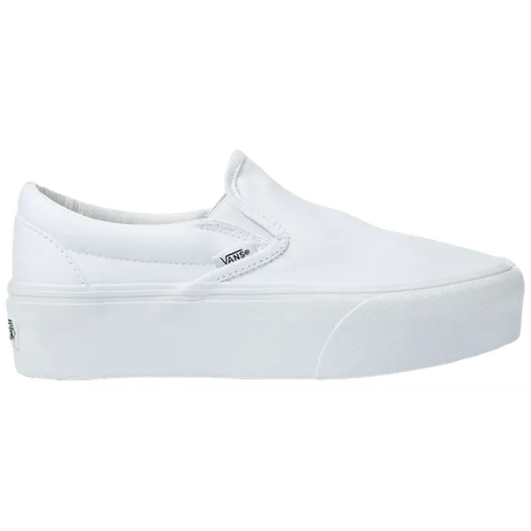 Vans Mens Classic Slip on Platform Shoes, White, VN0A7Q5RW00