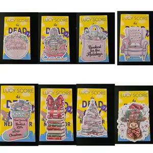Oversized Holographic Laminated Bookmarks with Tassels, Christmas Holiday Book Accessories, Book Lover Gift