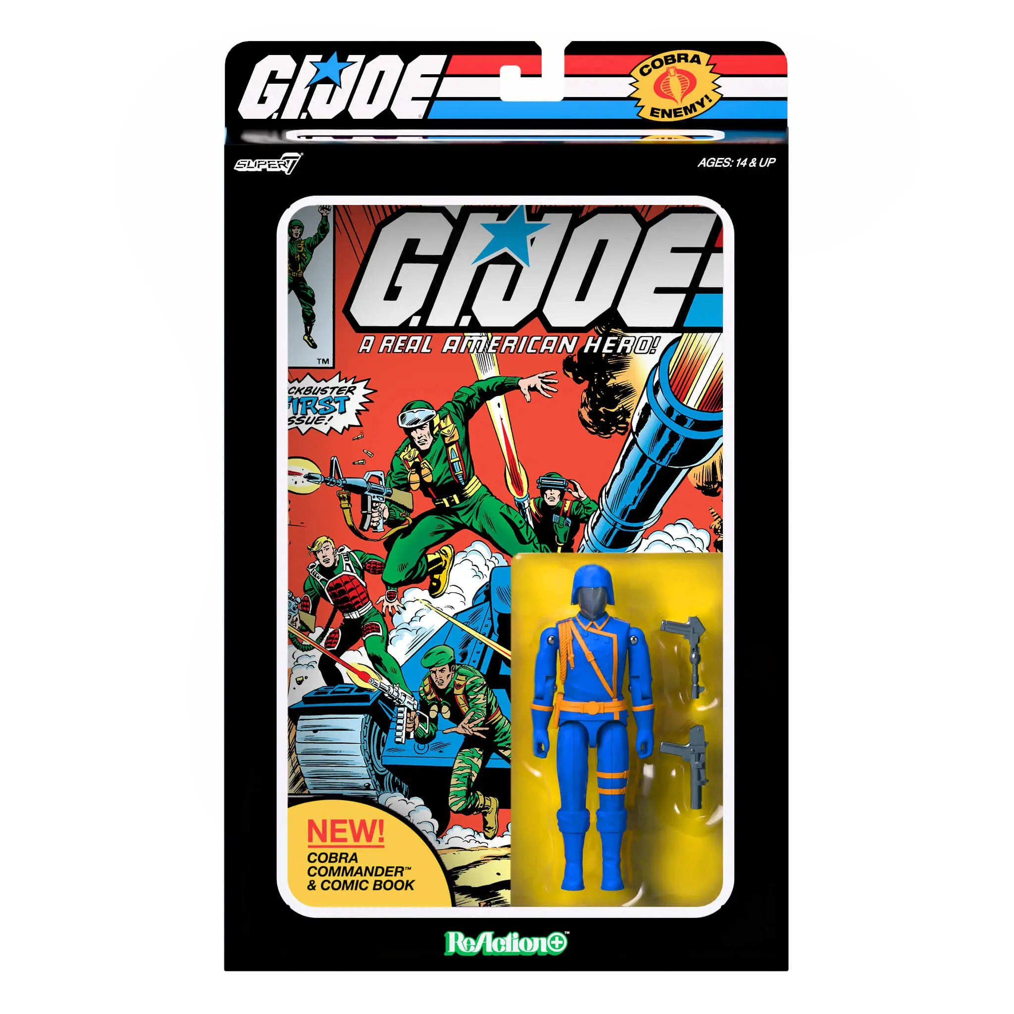 Super7 G.I. Joe ReAction+ Figures - Cobra Commander (Skybound Comic Box Set, Issue #1)