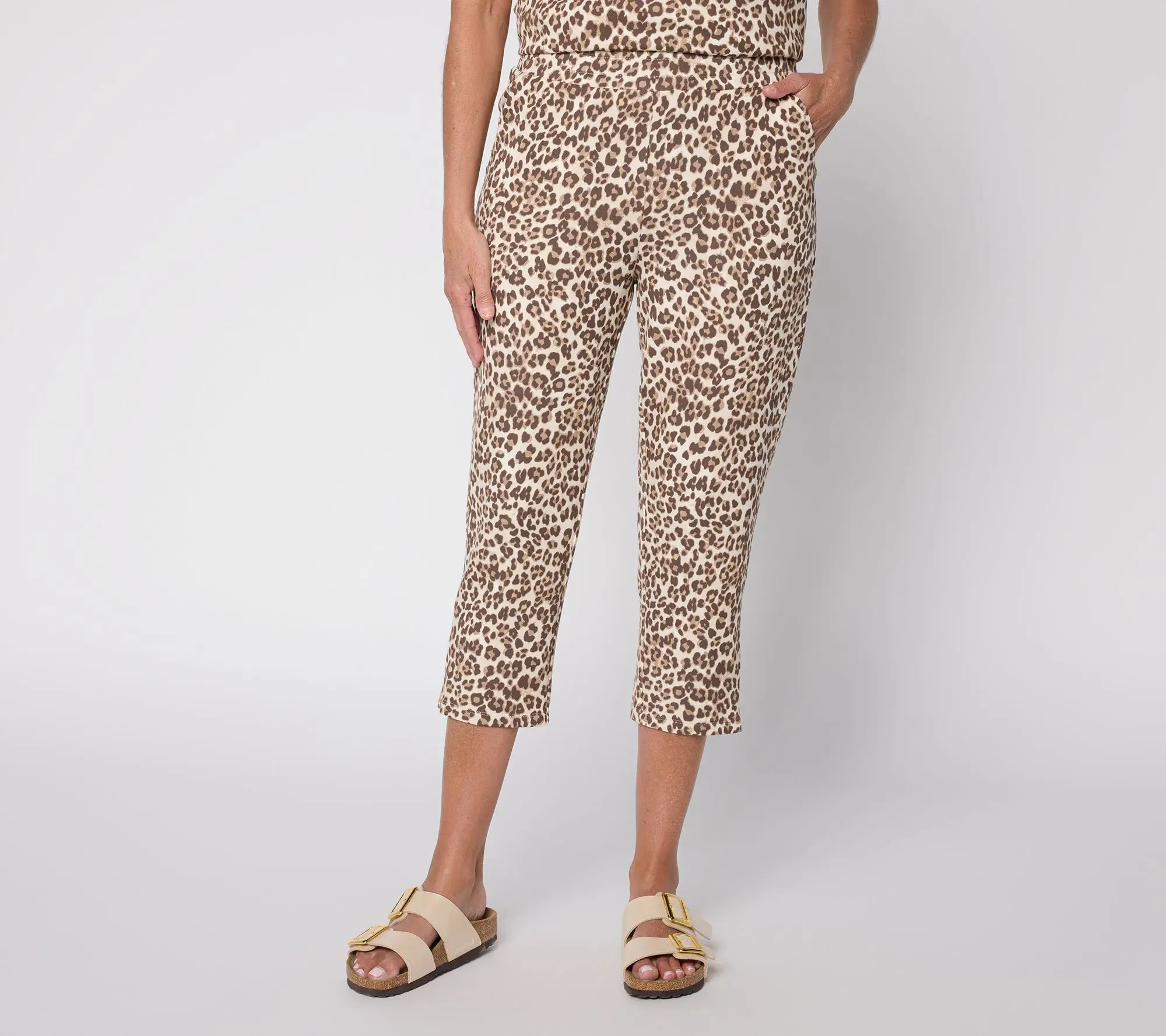 Belle by Kim Gravel Petite ScubaLuxe Slick Zip Capri