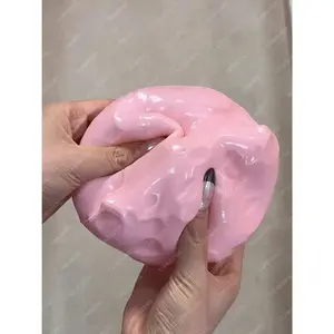 Jumbo Cheese Cube Stress Ball | Moldable Squeeze Fidget Toy | Non-Bounce ASMR Sensory Relief Desk Toy for Kids & Adults