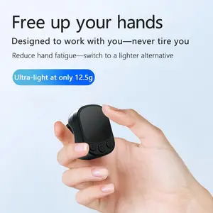 Mouse Ring Remote Control with Touchpad, Compact Design, Smart Screen Clicker, Continuous Clicker, Scrolling Page Turner, Bluetooth Selfie & Video Recording Remote, Music Control for iPhone,iPad,Android, Christmas gift