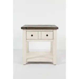 Madison County Rustic Reclaimed Pine Farmhouse End Table