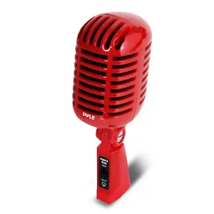 Retro Dynamic Vocal Microphone - Voice Clarity - Red Retro Dynamic Vocal Microphone - Voice Clarity - Red