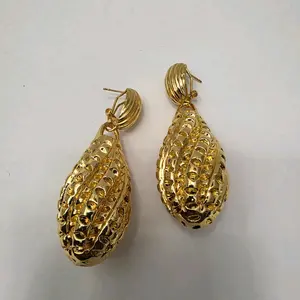 #323. 18K Gold Plated Bold Drop Earring  Unique  High quality  Water Resistant  Hypoallergenic  Nickel Free Every day,  Party .