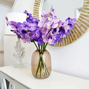 Real Touch Faux Orchid Stem | Artificial Orchid | Artificial Butterfly Orchid Flowers | Gift | Home Decor | Wedding Flowers Decorative Fruit Plants Ornaments Light