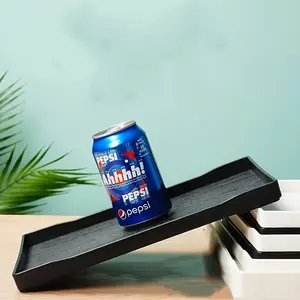 Tray, Creative Toiletry Storage Tray, Plastic Wood Grain Tray, Used To Place Toiletries, Tea Cups and Teapots Ramadan Serving Tray