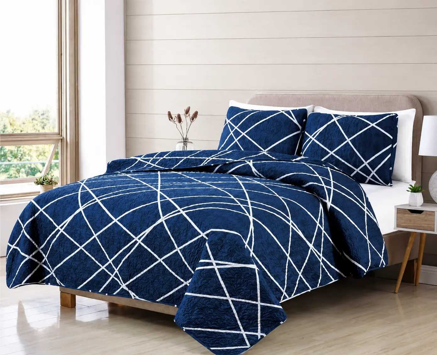 3pc Printed Bedspread
