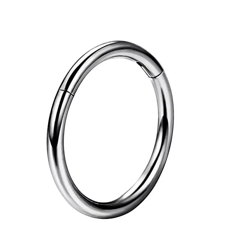 Oufer 18G Titanium Hinged Segment Nose Ring Non Tarnish Nose Rings for Women