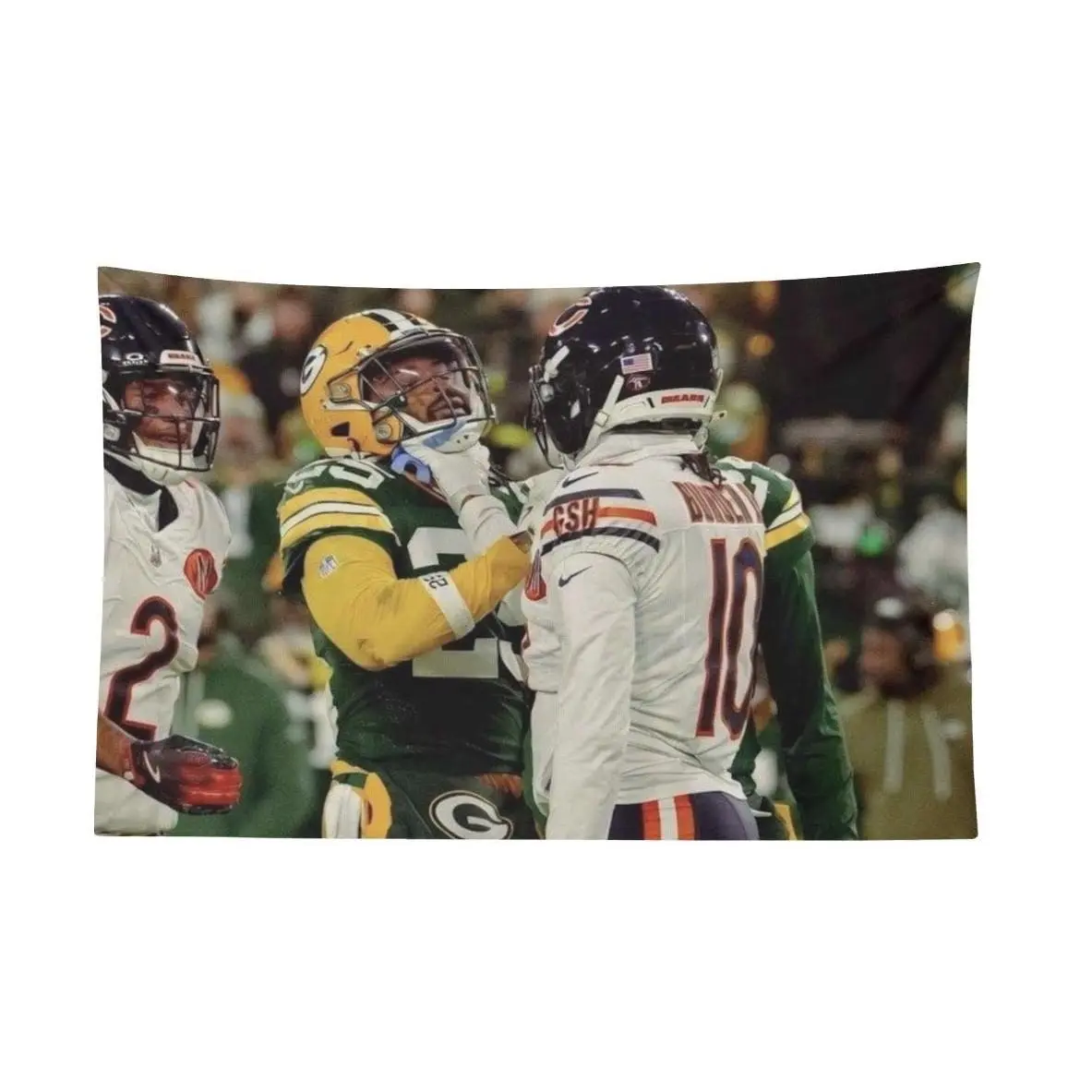 Luther Burden Chokes Keisean Nixon  Iconic Moment Wall Flag - Celebrate Sports History with Teamwork Excellence and Collaboration Tribute Decor Tapestry Bedroom Dorm Wall AthleteFlags Athlete Flags