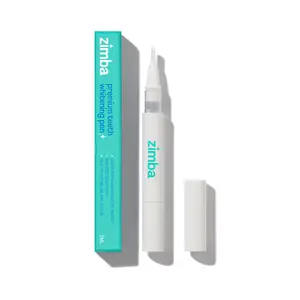 Zimba Travel Teeth Whitening Pen - Effective, Travel-Friendly, and Easy to Use, Stain Remover and Whitener for Coffee, Wine, Soda. Brush-on Oral Gel