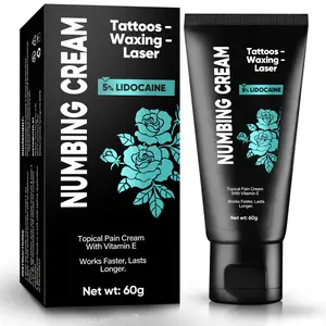 5% Lidocaine Numbing Cream - Maximum Strength Topical Anesthetic for Tattoos, Waxing & Laser Procedures (60g)