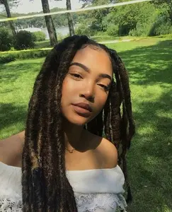 Loc Extension Human Hair 18 Inch  0.6cm Thickness Natural Black Full Handmade Permanent Locs Can Be Dyed and Bleached for Women Men Kids Dreadlock Extensions Real Human Hair