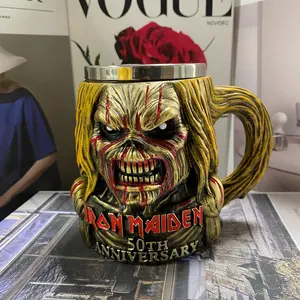 Iron Maiden 50th Anniversary Eddie 3D Gothic Mug, 300ML Rock Band Collectible, Perfect Gift for Fans and Music Lovers, Limited Edition Memorial Item