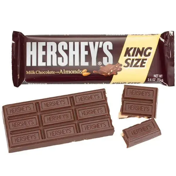 Hershey's Milk Chocolate with Almonds King Size Candy Bars: 18-Piece Box Hershey's Milk Chocolate with Almonds King Size Candy Bars: 18-Piece Box