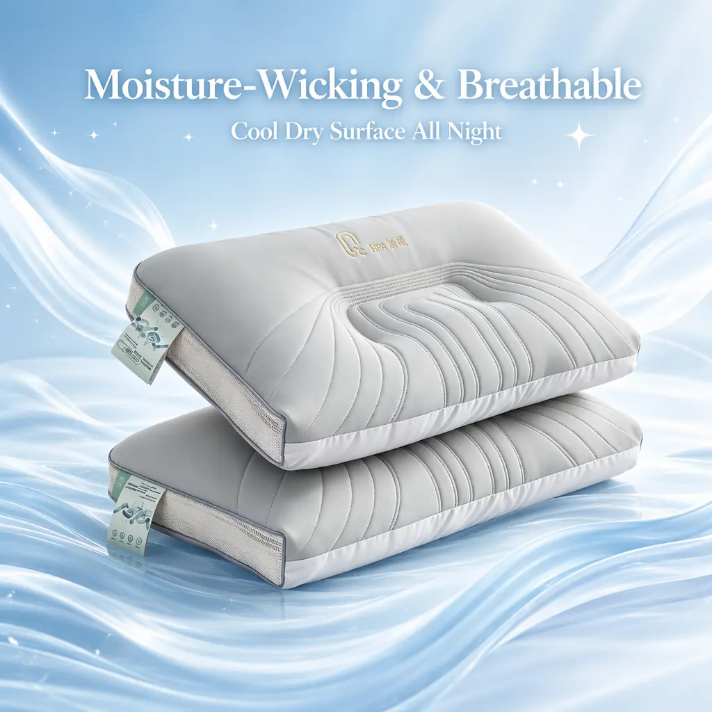Cooling Silk-Feel Pillow / Ice Silk Pillow Insert – Neck-Supporting & Sleep-Enhancing
