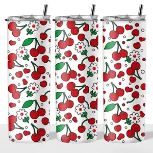 Cherry & Flower 20oz Insulated Stainless Steel Tumbler