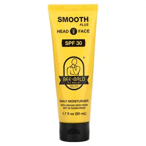 Bee Bald Smooth Plus Head & Face, Daily Moisturizer, SPF 30, 1.7  fl oz (50 ml) | HSA/FSA Eligible