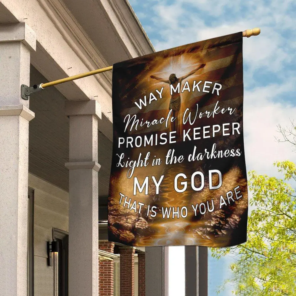 Christian Garden Flags, Jesus Christ My God That Is Who You Are Flag, Christian House Flags, Christian Cross Flag, Faith Flag