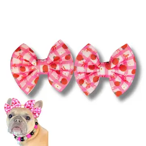 Lady Bug Mini Sugarplum Bows - Bows for all short-haired pets - Dog hair accessories