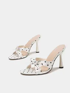 Women's Leopard Pattern High-Heeled Sandals, Textile Upper PU Leather Sole, Sexy Backless Design, Perfect for Party & Daily Wear, Footwear