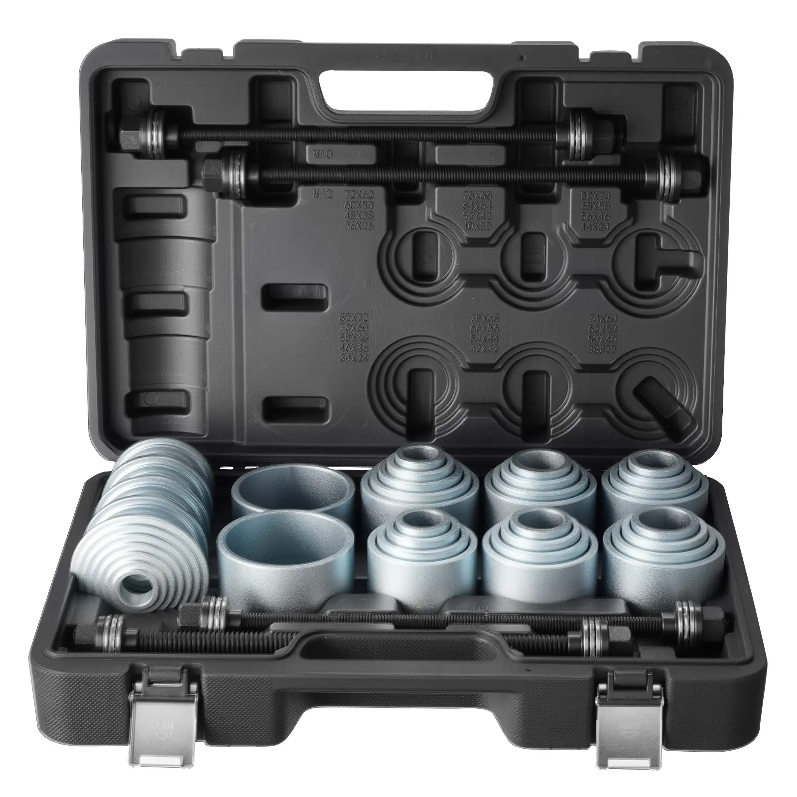 【summerfinds】VEVOR Pull and Press Sleeve Kit, 36PCS Steel Bush Removal & Insertion Mechanic Tool Set with Case, 27 Sizes Sleeves, High Strength Easy Operation, Screwdrivers-Wrenches Compatible, for LCV & HGV Engine Bushings Repair, Father's Day Gift