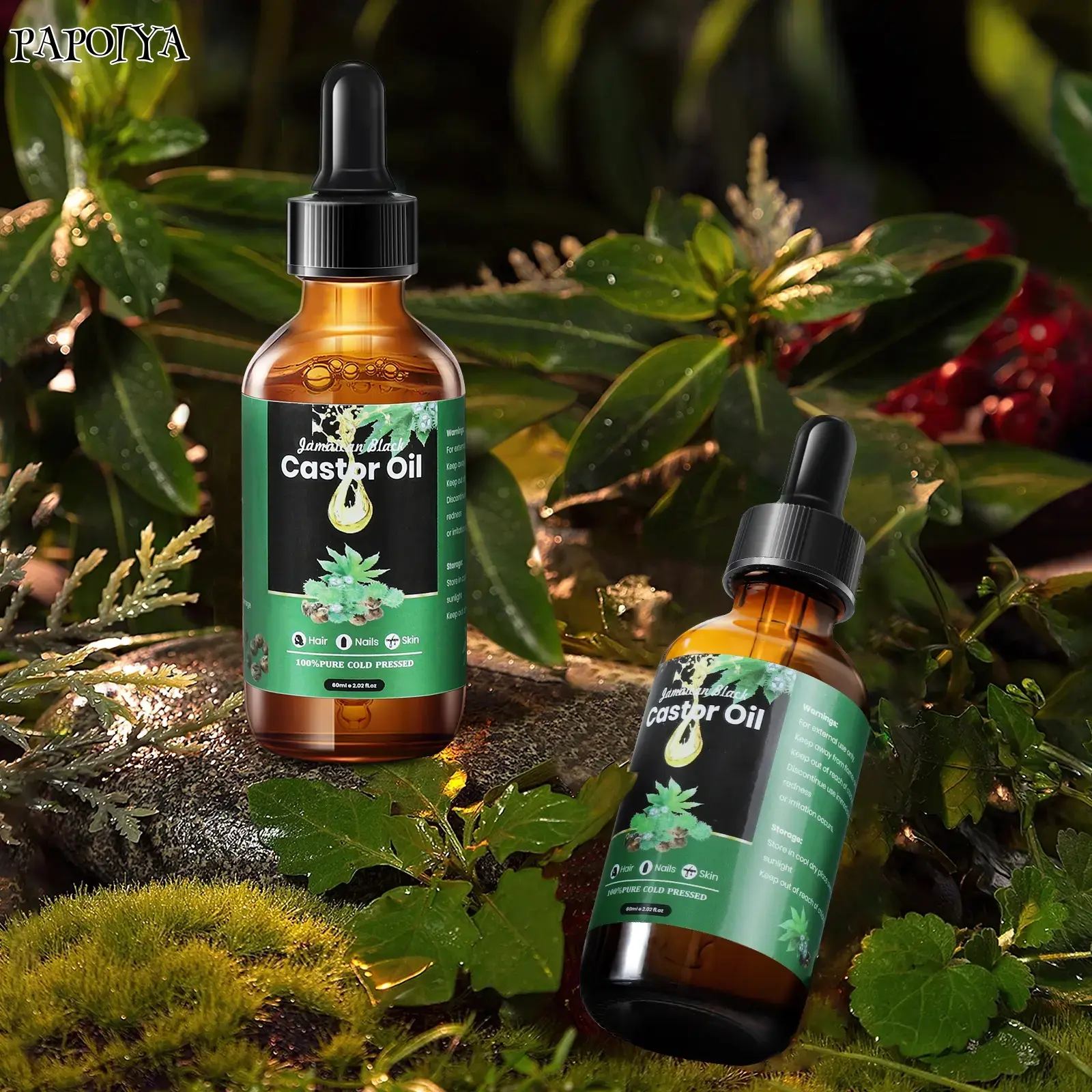 Organic Jamaican Black Castor Oil, 100% Pure Cold-Pressed Unrefined Hydrating Single Item, Moisturizing Body Oil for Dry Skin & Haircare (3.0 To 5.9 Fl. Oz. Range - 4.02 fl. oz Actual)