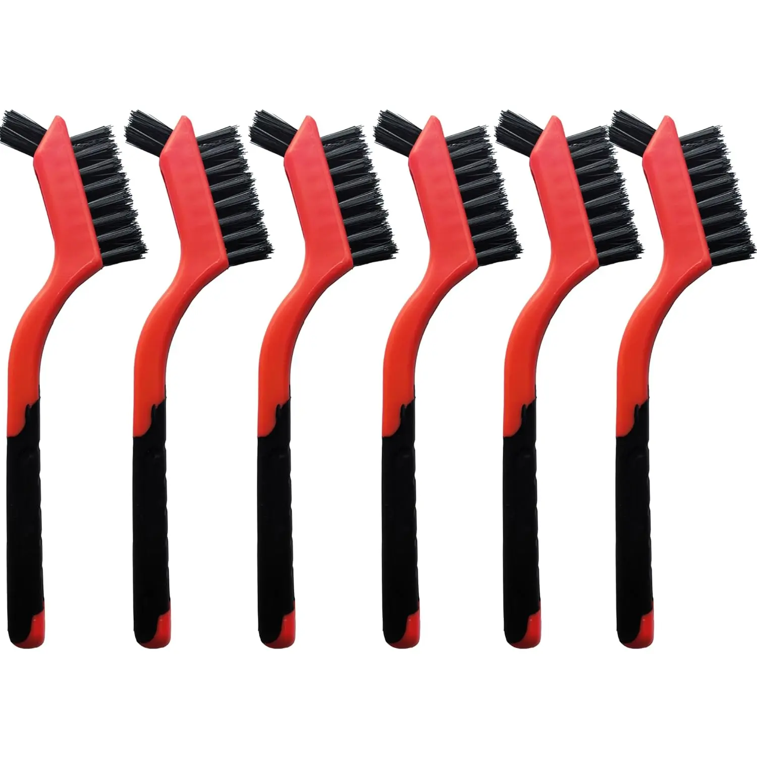 6-Pack Nylon Cleaning Brushes - Non-Scratch Nylon Bristles for Delicate Surfaces & Daily Cleaning |  Grip with Mini  & Hanging Hole