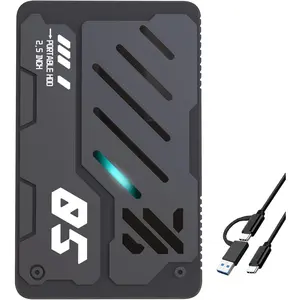 Ultra Slim Portable External Hard Drive USB 3.1 Type C HDD Storage for PC, Laptop, ,  , PS4, PS5 (750GB)