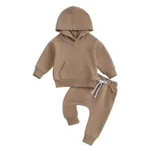 Infant Toddler Baby Boy Girl Fall Winter Clothes Set Hooded Sweatshirt Tops Trousers Pants Outfits Tracksuit