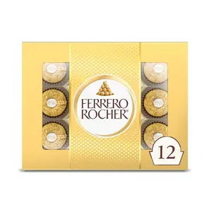 12 Count, Gourmet Milk chocolate Hazelnut, Chocolate Gift Box, Individually Wrapped, 5.3oz