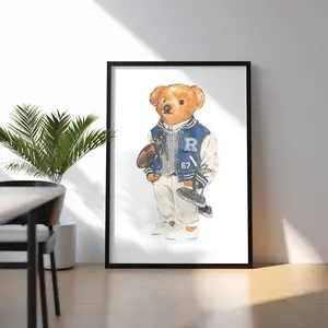 Fashion Magazine Poster, Vintage Fashion Magazine Poster, Printable Polo Ralph, Luxury Fashion Print,